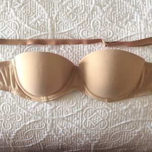 Strapless nude push up bra